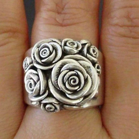 ROSE BRIDAL WEDDING RING GG5 - Picture 7 of 10